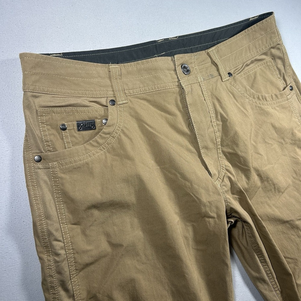 Kuhl Radikl Men's 35x30 Tan Hiking Pants Nylon Blend Articulated Knee